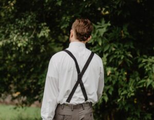 X-back suspenders are a stylish accessory