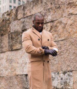 A classic men's overcoat