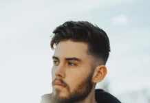 man with mid fade haircut