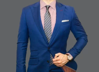 blue suit