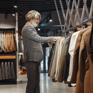 Man shopping for suit