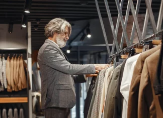Man shopping for suit